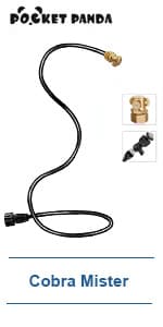 Misters for Outside Patio,Misting System for Cooling Outdoor,50Ft (15M),Water Mist Hose DIY Kit for Porch,Canopy,Deck,Umbrella,Garden,Greenhouse,Yard,Plants,Trampoline Sprinkler Accessories for Kids