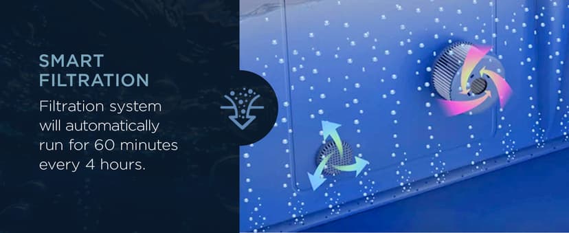 M Spa Round Inflatable Bubble Massage Spa, 4 to 6 Person Outdoor Hot Tub, Duet