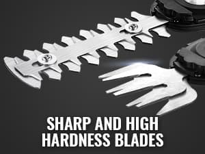 WORKPRO Cordless Grass Shear & Shrubbery Trimmer - 2 in 1 Handheld Hedge Trimmer Electric Grass Trimmer Hedge Shears/Grass Cutter Rechargeable Lithium-Ion Battery and Type-C Cable Included (Green)