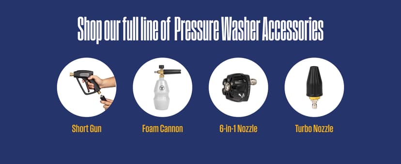 Westinghouse 50 ft PVC Pressure Washer Hose - 3400 Max PSI - For Gas and Electric Pressure Washers