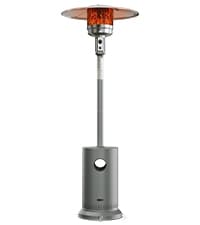 EAST OAK Pyramid Patio Heater, 48,000 BTU Outdoor Patio Heater All Stainless Steel, Quartz Glass Tube Propane Heater, Triple Protection System, With Wheels, Outdoor Heater for Commercial & Residential