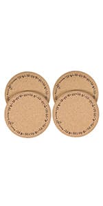 Round Cork Trivets - Hot Pads for Dishes, Pots, Pans & Baking Sheets - Table & Countertop Use