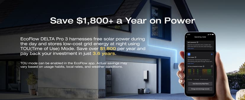 EF ECOFLOW Power Station 4096Wh DELTA Pro 3 with 400W Portable Solar Panel, 120/240V 4000W AC Output, Solar Generator for Home Use, Camping Accessories, Emergencies, Power Outages, RVs