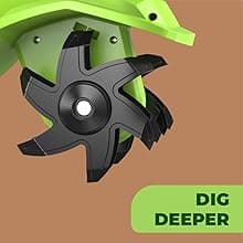 Earthwise Power Tools by ALM TC70020IT 20-Volt 7.5-Inch Cordless Electric Garden Tiller Cultivator, (2AH Battery & Fast Charger Included), Green