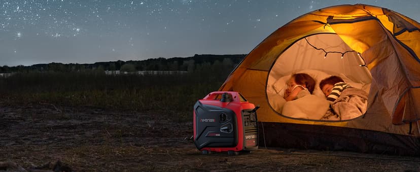 Portable Inverter Generator 2500W Gas Powered, Long Runtime Gas Generator for Home Backup, Emergency, Camping, EPA Compliant 2025 Version