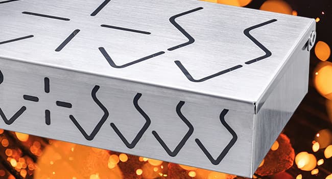 Smoker Box for Gas Grill, 2-Pack Stainless Steel Wood Chip Boxes with Hinged Lids, BBQ Smoke Box for Charcoal & Gas Grills, Adds Smoky Flavor, Easy to Use