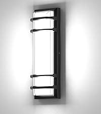 Outdoor Wall Sconce Lights,2Packs 10%-100% Dimmable LED Modern Porch & Patio Wall Light Fixture, 23.6in Black Exterior Sconce Wall Mounted Lights Suitable for Garage Courtyard House(6000K)