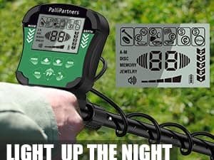 Metal Detector for Adults Waterproof-Professional Higher Accuracy Gold Detector with LCD Display,5 Mode,Advanced DSP Chip 12" Coil(Green)