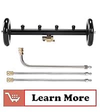 Tool Daily Dual-Function Undercarriage Cleaner, 24 Inch, Water Broom for Pressure Washer with 7 Nozzles, Under Car washer Attachment, 3 Pcs Extension Wand, 4000 PSI