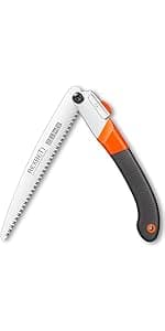 REXBETI Folding Saw, Heavy Duty 11 Inch Extra Long Blade Hand Saw for Wood Camping, Dry Wood Pruning Saw With Hard Teeth, Quality SK-5 Steel