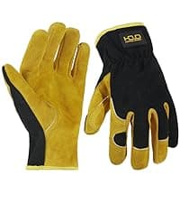 HANDLANDY Work Gloves for Men & Women, Utility Mechanic Working Gloves Touch Screen, Flexible Yard Work Gloves