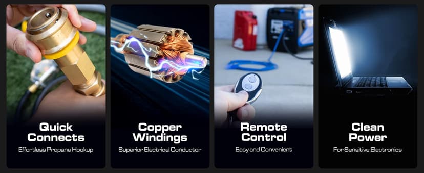 DuroMax XP7000iH 7,000-Watt Dual Fuel Portable Digital Inverter Generator - Gas & Propane, Remote Electric Start, RV & Emergency Ready