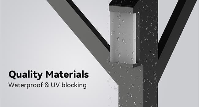 Modern Shade 10'x10' Hardtop Gazebo with Galvanized Steel Roof & 4 LED Lights - Permanent Metal Gazebo Outdoor Pavilion for Backyard, Deck, Garden - All-Weather Patio Cover