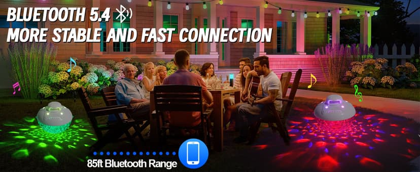 KingSom 3 in 1 Bluetooth Pool Speaker with Pool Fountain Light, 10000mAh Floating Pool Speaker, IP68 Waterproof Hot Tub Speakers, Loud Sound, BT5.4,24H Playtime Rechargeable pool Water Fountain, White