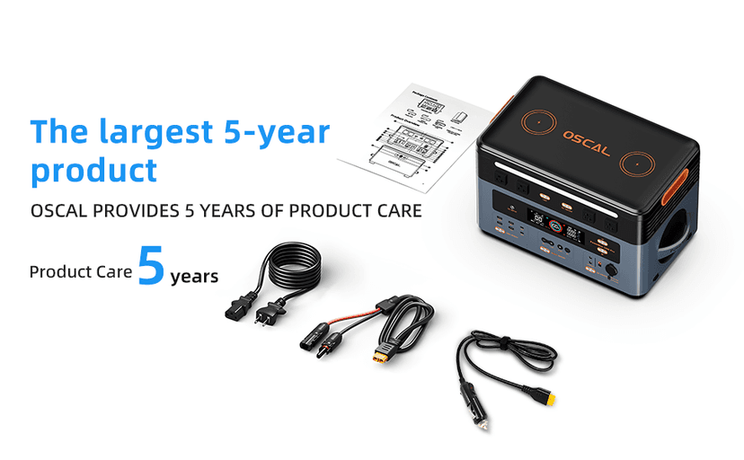 OSCAL 2400W Solar Generator, 1872Wh Solar Power Station with 4 AC Outlets (5000W Peak), 1.45H Full Charging, APP Control Emergency Power Station for Home, Camping & RVs, Battery Backup