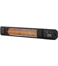 VEVOR Hanging Patio Heater, 1500W Outdoor/Indoor Electric Space Infrared Heater, IP34 Protection Ceiling Heater with 23.6 inch Pull Cord & 20 inch Adjustable Chain, for Porch,Patio,Dining Room,Studio