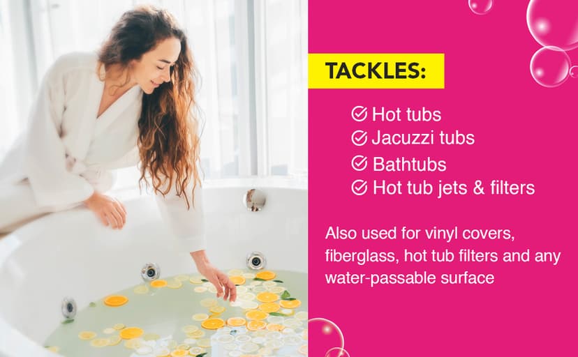 Quick N Brite Heavy Duty Hot Tub Cleaner Kit - Non-abrasive Cleaning Gel with Sponge and Cloth, 16 oz. (Packaging May Vary)