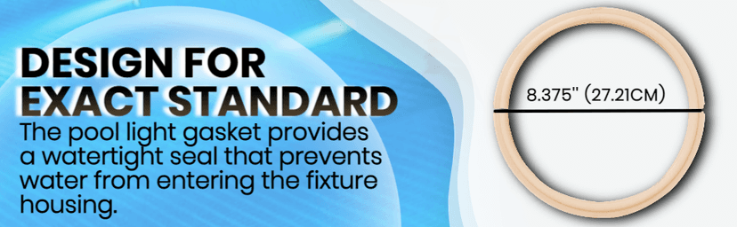 (1 Set) 8 3/8" Pool Light Lens Gasket and Stainless Pilot Screw - Exact Replacements for Pentair 79101600Z and 79104800 - Compatible with Pentair IntelliBrite, AmerLite, and SAM Amerlite Lights