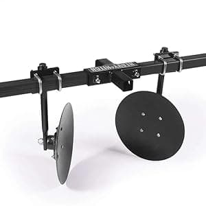 Heavy Hitch Multi-Purpose Disc Cultivator Garden Bedder 3-Point Attachment with S-Tines and Row Maker Insert Powdercoated in Orange | USA Made for Compact/Sub-Compact Tractors