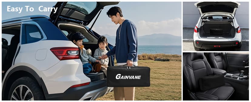 Projector Screen and Stand,GAINVANE 120 inch Portable Projector Screen Indoor Outdoor Projection Screen 16:9 4K HD Wrinkle-Free Light-Weight Movie Screen with Carry Bag for Backyard Movie Night