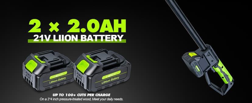 2-in-1 Cordless Pole Saw, 6 Inch Brushless Pole Chainsaws Mini Handheld Chainsaw with 2× 21V Batteries, 6.5lb Lightweight, Auto Oiling, 15 FT MAX Extension Pole Saws for Tree Trimming