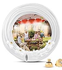 Standing Misters for Outside Patio, Adjustable Height 5.3 FT Stand Misting System for Cooling Outdoor, Portable Water Mister for Mist Playing, Patio Cooling, Backyard, Porch, Sprinkler (Gray)