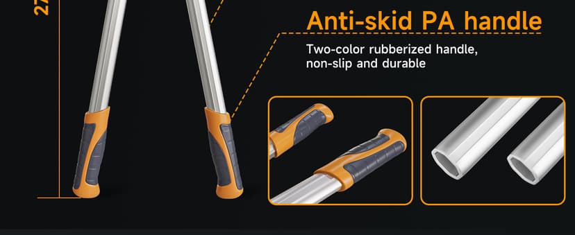 AIRAJ 27” Anvil Loppers for Tree Trimming Heavy Duty with Compound Action,Tree Branch Cutter with 2 Inch Cutting Capacity,Chops Thick Branches Ease,Garden Lopper Pruning Shears Heavy Duty,Tree Trimmer