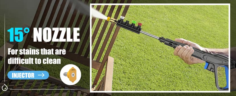 Electric Pressure Washer, 4800PSI Max 3.0GPM Power Washer Electric Powered with 20FT Hose, 35FT Power Cord, 4 Nozzles Foam Cannon High Pressure Washer for Car Patio Garden Fences(Bule)