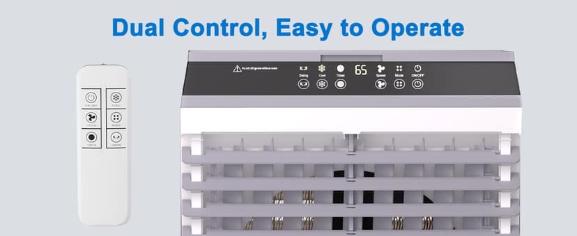 Swamp Cooler,1800CFM Portable Evaporative Air Cooler,Cooling Fan for Room Garage Patio,5.3 Gal Water Tank,3 Speeds,4 Ice Boxes,12H Timer,Remote