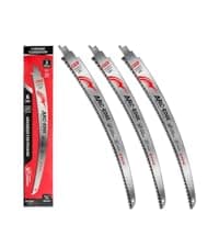 EZARC Japanese Teeth Reciprocating Saw Blade 15 Inch, Arc Edge Wood Pruning Saw Blades 6TPI for Tree Trimming, Wood Cutting, 3 Pieces