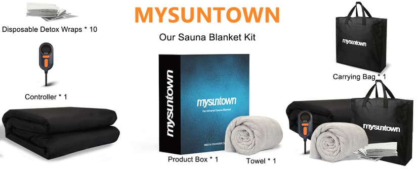 Infrared Sauna Blanket,Portable Sauna Blanket at Home for Body Health and Detoxification,Sauna Blanket for Home Use with Red Light Therapy, Low EMF , 86-176℉, 20-60 Minutes Timer, 5.9ft x 2.62ft
