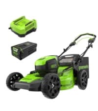 Greenworks 80V 21" Brushless Cordless (Self-Propelled) Lawn Mower (75+ Compatible Tools), 4.0Ah Battery and 60 Minute Rapid Charger Included