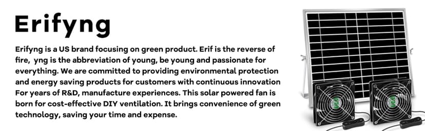 Solar Powered Fan, Solar Fan for Shed, Chicken Coop, Greenhouse, Outside with Two IPX7 Waterproof 5In Fans 13Ft On/Off Switch Cable Exhaust Intake Mounting Way and Installation Kits