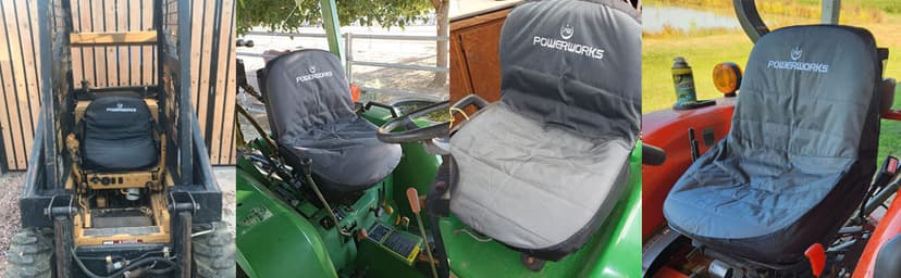 Weatherproof Deluxe Riding Lawn Mower Seat Cover, Medium, Black
