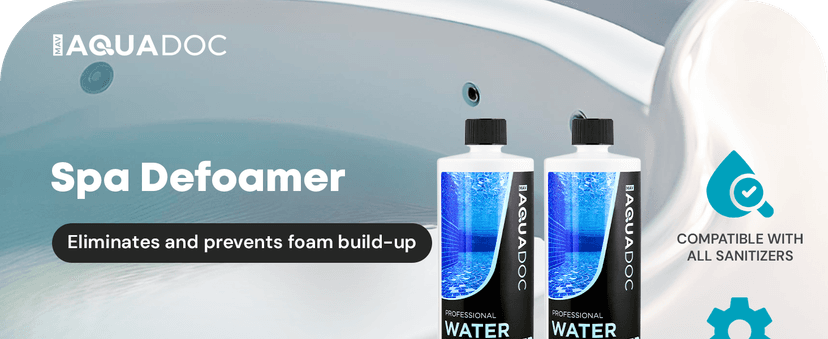 Hot Tub Defoamer - Spa Defoamer for Hot Tub Owners 32oz (2 Pack), Spa Anti Foam to Keep Foam Down, Hot Tub Chemicals Made in USA - AquaDoc