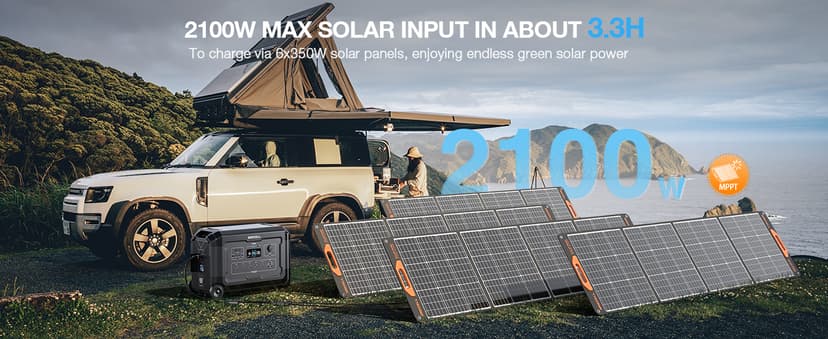 Expandable 10.08kWh Solar Generator Kit, Portable Power Station 4000W w/Smart Extra Expansion Battery 5040Wh LifePo4 Home Battery Backup Power Supply for Blackout, Outdoor Camping, RV, Emergency