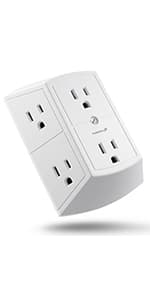 Fosmon Refrigerator Surge Protector, 3 Outlet Heavy Duty Appliance Surge Protector with High Joules for Fridge, Microwave, Washing Machine, Garage Door, 1200J, 1875 Watts, 3 Prong, ETL Listed