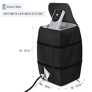 Hot Tub Spa Heater Pump Cover,Waterproof Hot Tub Insulated Pump Cover for Multiple Brands (Black,Square)
