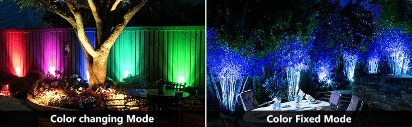 T-SUNUS Christmas Solar Landscape Spotlights Color Changing 2 Pack, Halloween Solar Spot Lights Outdoor Waterproof Garden Pond Light, Separately Installed for Outdoor/Indoor