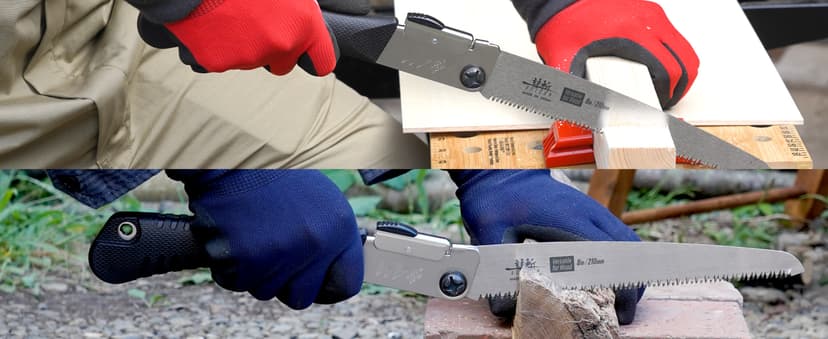 SUIZAN Japanese Folding Saw 8.3" Versatile for Wood - Compact Handsaw Pruningsaw Garden Woodworking DIY Tools