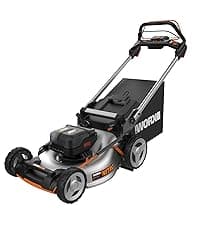 WORX 40V 17" Cordless Lawn Mower for Small Yards, 2-in-1 Electric Mower Cuts Quiet, Compact & Lightweight Push Lawn Mower with 7-Position Height Adjustment – 2 Batteries & Charger Included