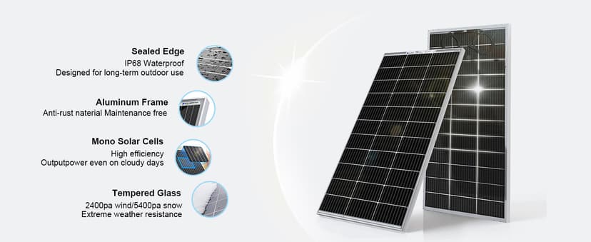 ECO-WORTHY 1000W 4KWH Solar Wind Power Kit: 400W Wind Turbine + 6pcs 100W Solar Panel + 2pcs 12V 100Ah Lithium Battery + 24V 3000W Inverter for Home/RV/Boat/Farm/Street Light and Off-Grid Appliances