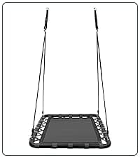 Sorbus Hammock Chair Macrame Hanging Swing Bench, Perfect for Indoor, Outdoor, Teens Girl Bedroom, Home, Room, Patio, Deck, Yard, Garden, Knitted Floating Swinging Bench, (Double Swing)