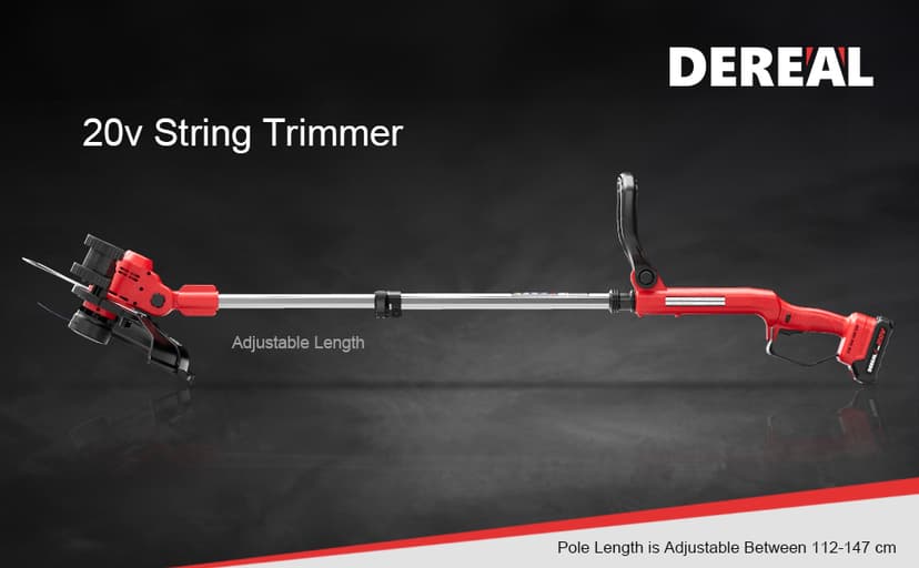 Cordless String Trimmer, Electric Weed Wacker, Weed Eater Battery Powered, 20V/2.0Ah Battery Operated, Charger, Stringless Grass Trimmer/Lawn Edger/Brush Cutter for Lawn Yard Garden