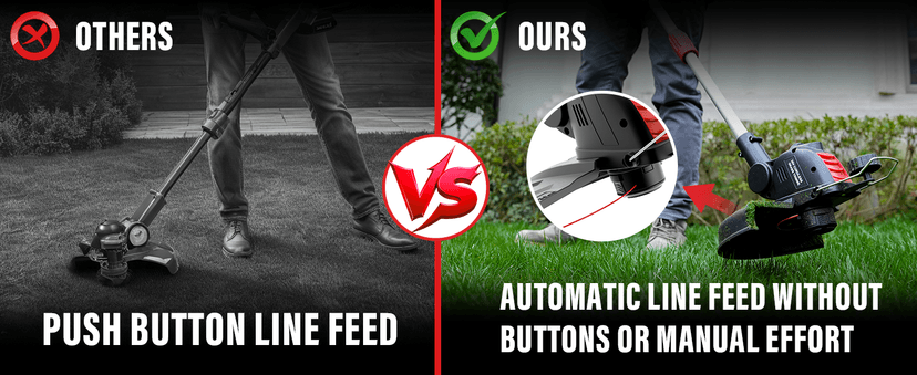 MZK 20V 12'' Cordless String Trimmer, Grass Trimmer&Edger with 4 Replacement Spools, Battery Powered Lightweight Weed Trimmer with Auto Line Feed(Battery and Fast Charger Included)