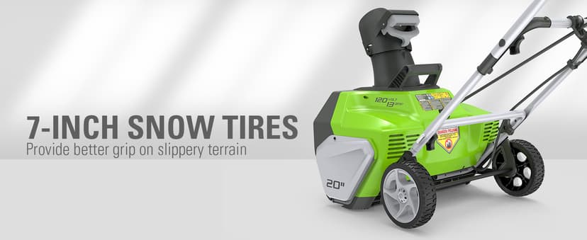 Greenworks 13 Amp 20-Inch Corded Snow Blower, 2600502