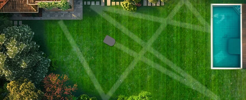 Robot Lawn Mower with Max 180m Stable Boundary Wire - Recommended 550㎡, Max 900㎡, 300% Higher Efficiency of Grid-Shaped Mowing Path, Automatic Robotic Lawn Mower with Auto Mapping & Recharge