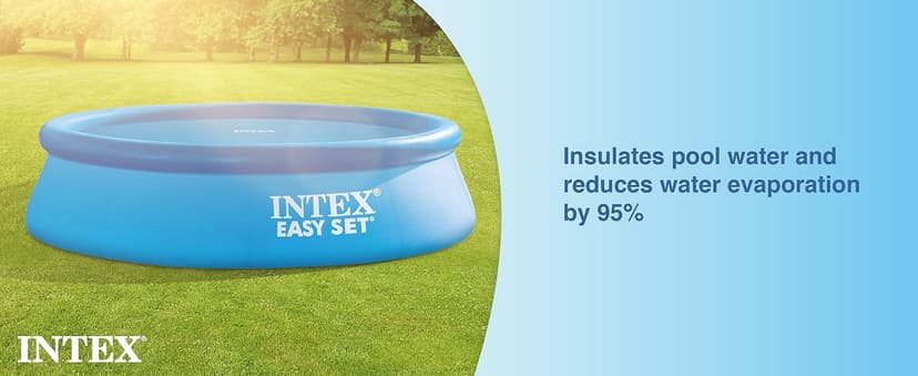 Intex 28011E Solar Pool Cover: For 10ft Round Easy Set and Metal Frame Pools – Insulates Pool Water – Reduces Water Evaporation – Keeps Debris Out – Reduces Chemical Consumption