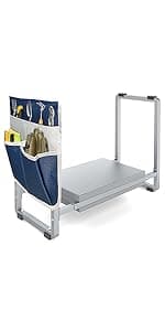 FLINTER Garden Kneeler and Seat, 10.2" Wider Heavy Duty Thick Gardening Bench for Kneeling and Seat - Multifunctional Kneeler Bench, Gardening Gifts for Women, Seniors Grandparents, Green