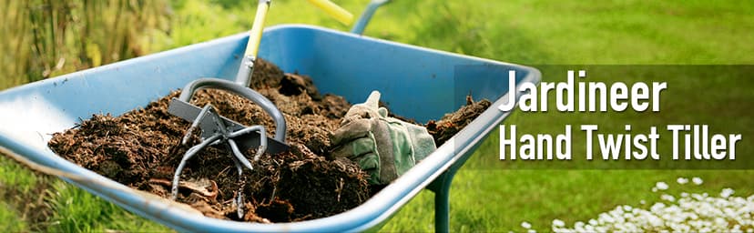 Jardineer Hand Tiller Garden Claw, Garden Twist Tiller Heavy Duty, Manual Soil Tiller for Flower Box and Raised Bed